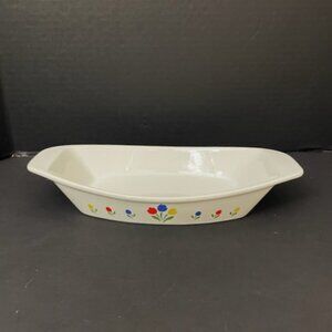 Vintage Tulip Tyme Stoneware Collection 12” Oval Casserole Dish Made in Japan